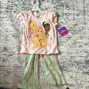 Disney Princess Kids Pajamas - Pink and Green